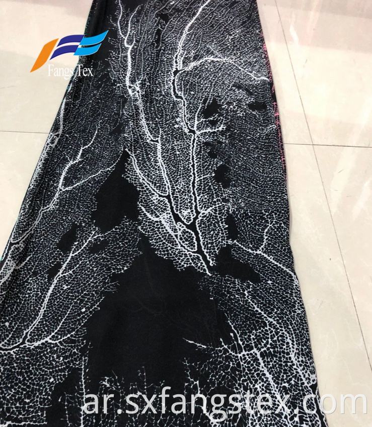 Polyester Digital Printed Black Abaya Veil Clothing Fabrics